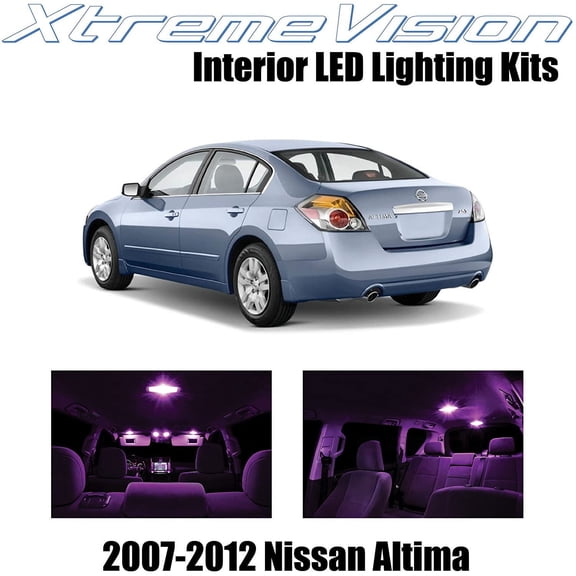 XtremeVision Interior LED for Nissan Altima Sedan 2007-2012 10 pcs Pink Interior LED Kit + Installation Tool Tool