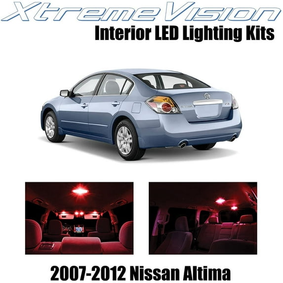 XtremeVision Interior LED for Nissan Altima Sedan 2007-2012 10 pcs Red Interior LED Kit + Installation Tool Tool