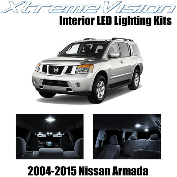 XtremeVision Interior LED for Nissan Armada 2004-2015 16 pcs Pure White Interior LED Kit + Installation Tool