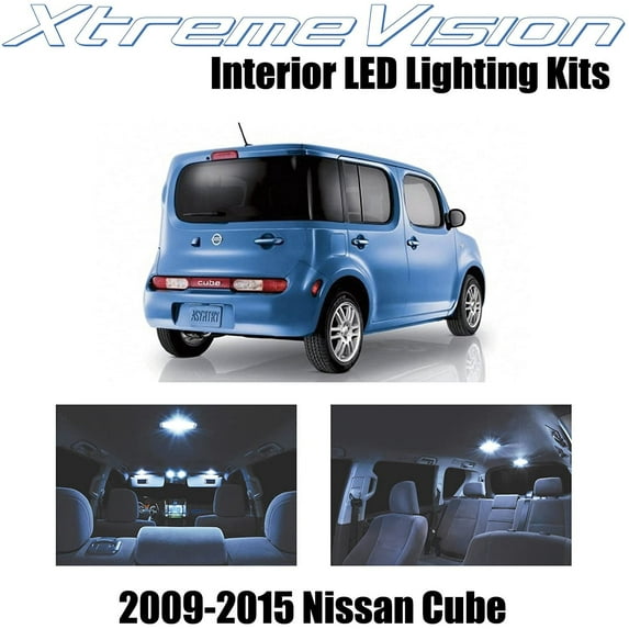 XtremeVision Interior LED for Nissan Cube 2009-2015 5 pcs Cool White Interior LED Kit + Installation Tool
