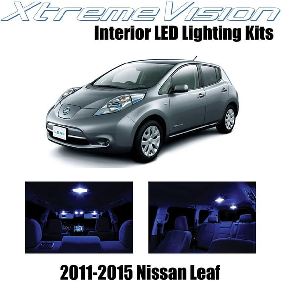 XtremeVision Interior LED for Nissan Leaf 2011-2015 3 pcs Blue Interior LED Kit + Installation Tool