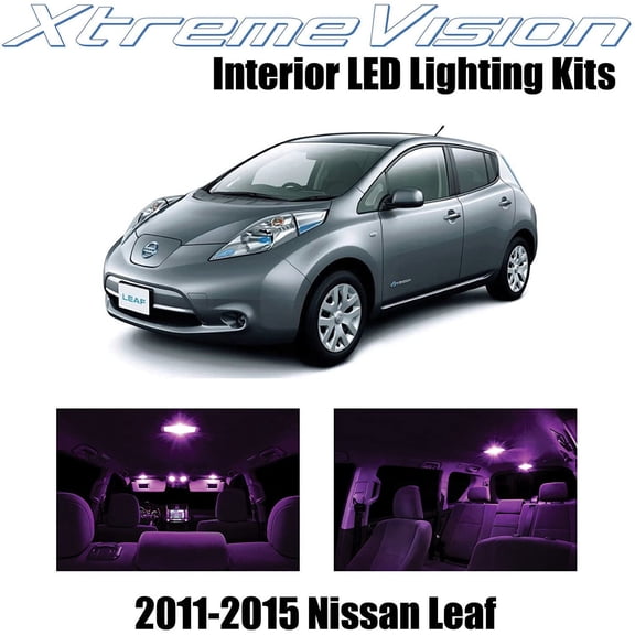 XtremeVision Interior LED for Nissan Leaf 2011-2015 3 pcs Pink Interior LED Kit + Installation Tool