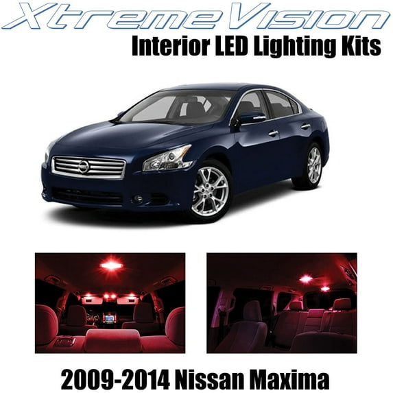 XtremeVision Interior LED for Nissan Maxima 2009-2014 14 pcs Red Interior LED Kit + Installation Tool Tool