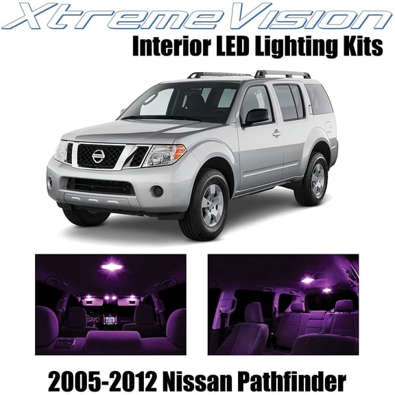 XtremeVision Interior LED for Nissan Pathfinder 2005-2012 10 pcs Pink Interior LED Kit + Installation Tool