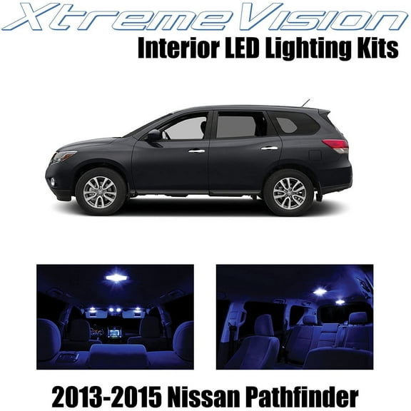 XtremeVision Interior LED for Nissan Pathfinder 2013-2015 9 pcs Blue Interior LED Kit + Installation Tool