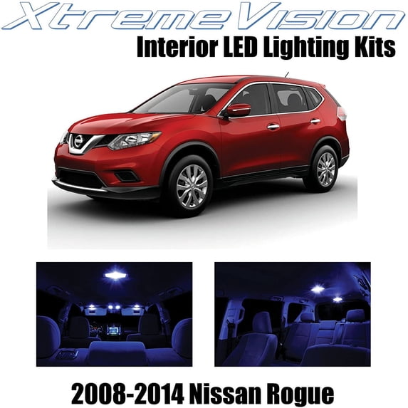 XtremeVision Interior LED for Nissan Rogue 2008-2014 12 pcs Blue Interior LED Kit + Installation Tool