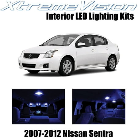 XtremeVision Interior LED for Nissan Sentra 2007-2012 6 pcs Blue Interior LED Kit + Installation Tool