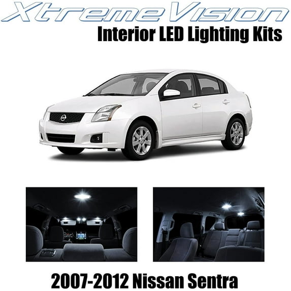 XtremeVision Interior LED for Nissan Sentra 2007-2012 6 pcs Pure White Interior LED Kit + Installation Tool