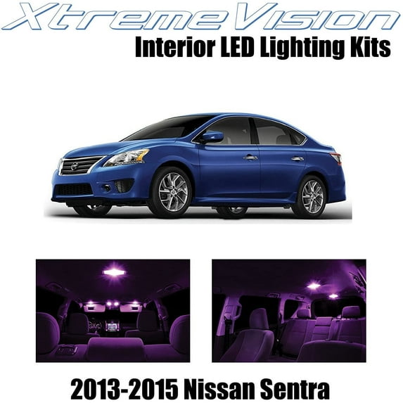 XtremeVision Interior LED for Nissan Sentra 2013-2015 4 pcs Pink Interior LED Kit + Installation Tool