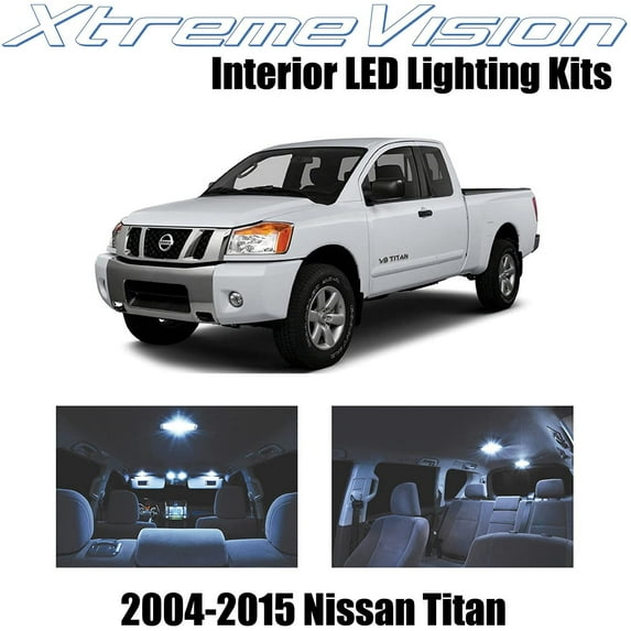 XtremeVision Interior LED for Nissan Titan 2004-2015 16 pcs Cool White Interior LED Kit + Installation Tool