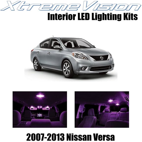 XtremeVision Interior LED for Nissan Versa 2007-2013 6 pcs Pink Interior LED Kit + Installation Tool