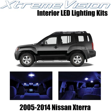 XtremeVision Interior LED for Nissan Xterra 2005-2014 8 pcs Blue Interior LED Kit + Installation Tool
