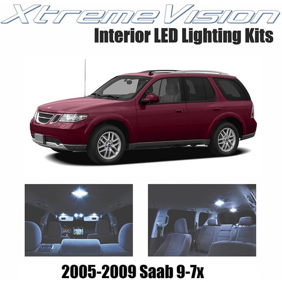 XtremeVision Interior LED for Saab 9-7x 2005-2009 (10 Pieces) Cool White Interior LED Kit + Installation Tool