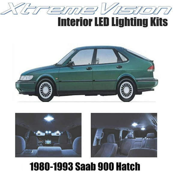 XtremeVision Interior LED for Saab 900 Hatch 1980-1993 6 Pieces Cool White Interior LED Kit + Installation Tool