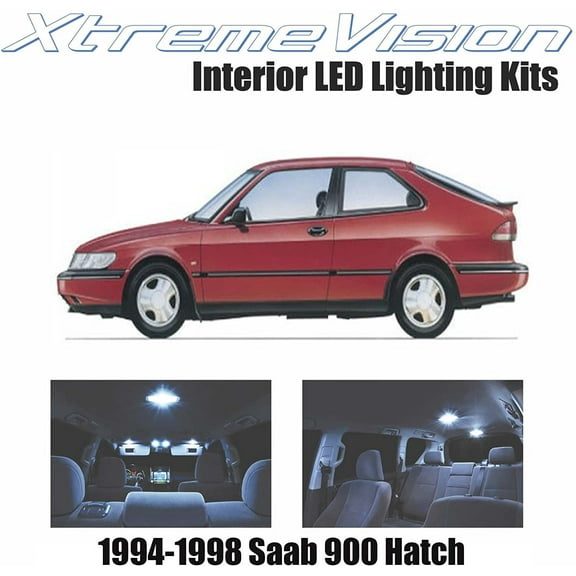 XtremeVision Interior LED for Saab 900 Hatch 1994-1998 8 Pieces Cool White Interior LED Kit + Installation Tool