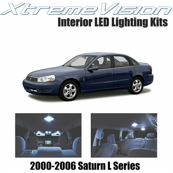 XtremeVision Interior LED for Saturn L Series 2000-2006 6 Pieces Cool White Interior LED Kit + Installation Tool