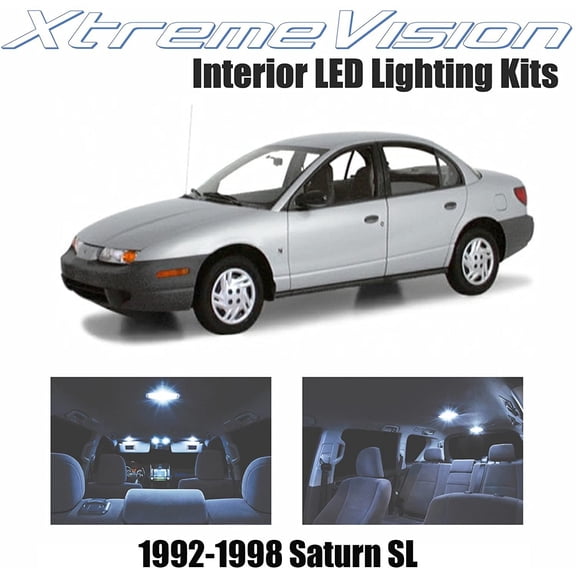XtremeVision Interior LED for Saturn SL Series 1992-1998 6 Pieces Cool White Interior LED Kit + Installation Tool