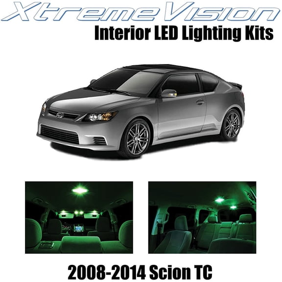 XtremeVision Interior LED for Scion TC 2008-2014 10 pcs Green Interior LED Kit + Installation Tool
