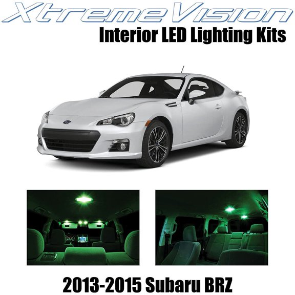XtremeVision Interior LED for Subaru BRZ 2013-2015 10 pcs Green Interior LED Kit + Installation Tool
