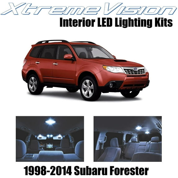 XtremeVision Interior LED for Subaru Forester 1998-2014 6 pcs Cool White Interior LED Kit + Installation Tool
