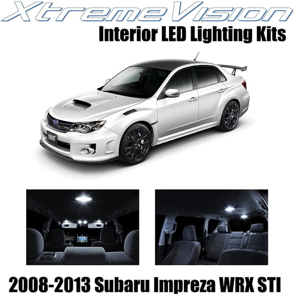 XtremeVision Interior LED for Subaru Impreza WRX STI Sedan 2008-2013 6 pcs Pure White Interior LED Kit + Installation Tool Tool