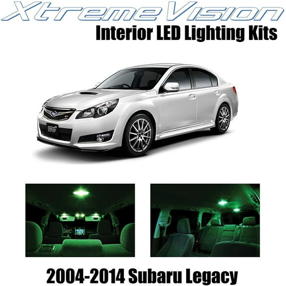 XtremeVision Interior LED for Subaru Legacy 2004-2014 8 pcs Green Interior LED Kit + Installation Tool