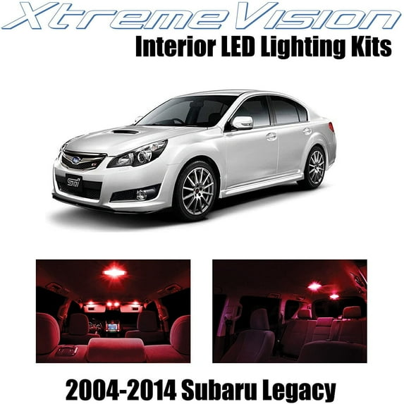 XtremeVision Interior LED for Subaru Legacy 2004-2014 8 pcs Red Interior LED Kit + Installation Tool