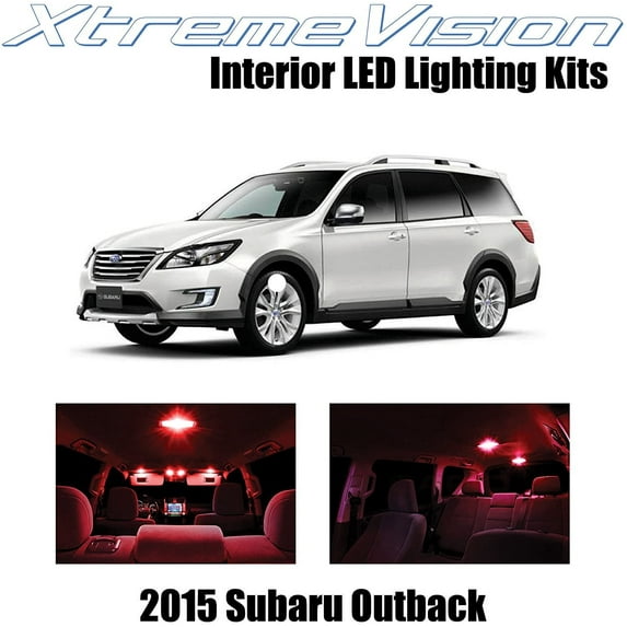 XtremeVision Interior LED for Subaru Outback 2015+ 12 pcs Red Interior LED Kit + Installation Tool