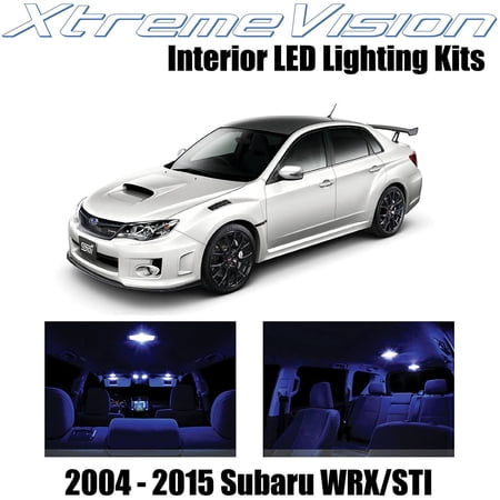 XtremeVision Interior LED for Subaru WRX STI 2004-2015 10 pcs Blue Interior LED Kit + Installation Tool