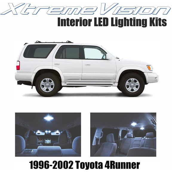 XtremeVision Interior LED for Toyota 4Runner 1996-2002 6 Pieces Cool White Interior LED Kit + Installation Tool
