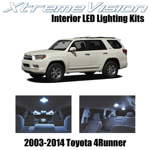 XtremeVision LED for Toyota 4Runner 2003-2014 12 Pieces Cool White Premium Interior LED Kit Package + Installation Tool