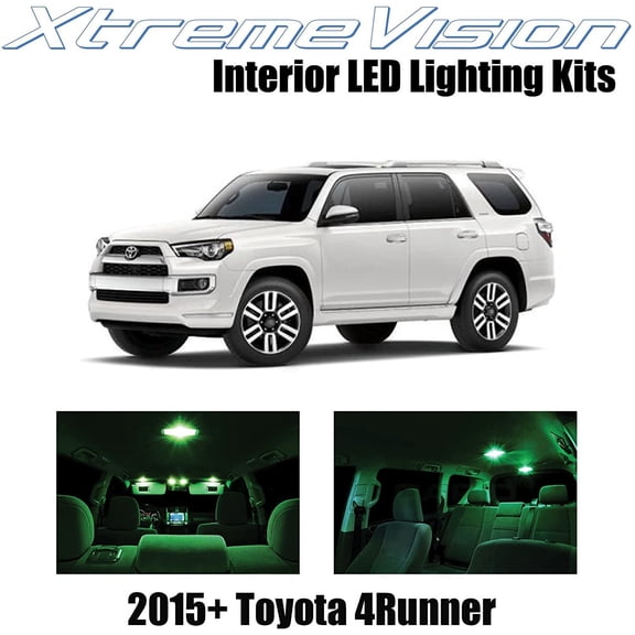 XtremeVision Interior LED for Toyota 4Runner 2015+ 13 pcs Green Interior LED Kit + Installation Tool