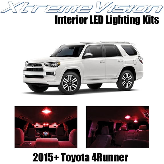 XtremeVision Interior LED for Toyota 4Runner 2015+ 13 pcs Red Interior LED Kit + Installation Tool