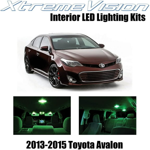 XtremeVision Interior LED for Toyota Avalon 2013-2015 6 pcs Green Interior LED Kit + Installation Tool