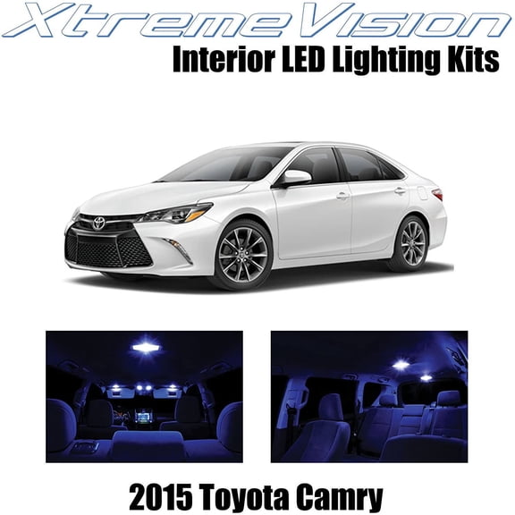 XtremeVision Interior LED for Toyota Camry 2015+ 8 pcs Blue Interior LED Kit + Installation Tool