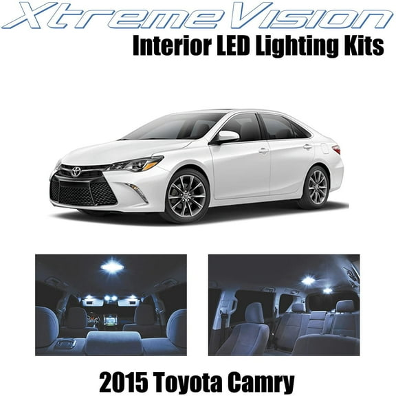XtremeVision Interior LED for Toyota Camry 2015+ 8 pcs Cool White Interior LED Kit + Installation Tool