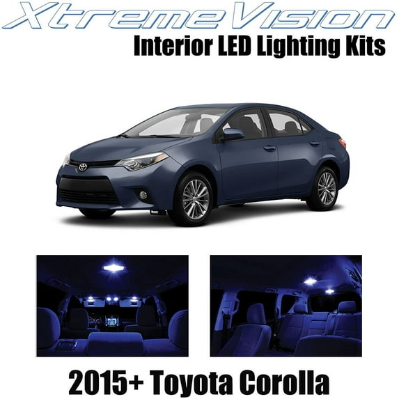 XtremeVision Interior LED for Toyota Corolla 2015+ 6 pcs Blue Interior LED Kit + Installation Tool