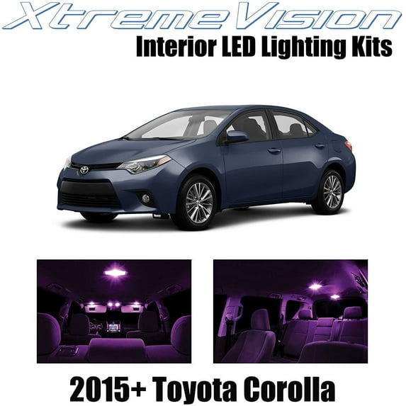 XtremeVision Interior LED for Toyota Corolla 2015+ 6 pcs Pink Interior LED Kit + Installation Tool