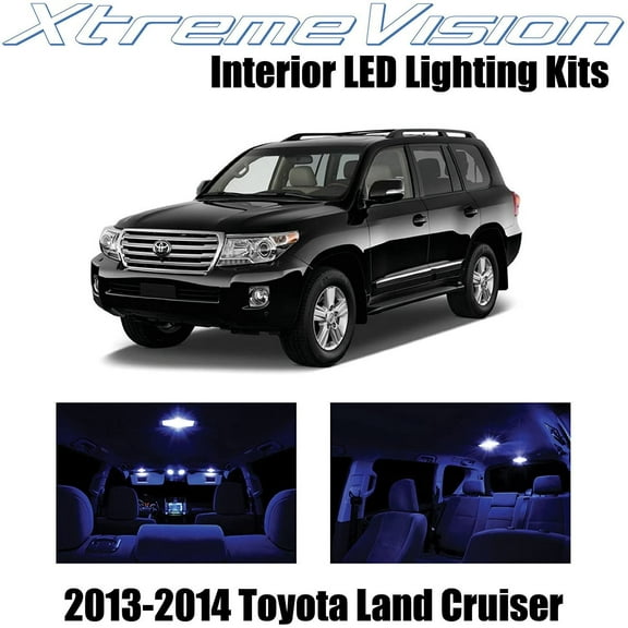 XtremeVision Interior LED for Toyota Land Cruiser 2013-2014 9 pcs Blue Interior LED Kit + Installation Tool