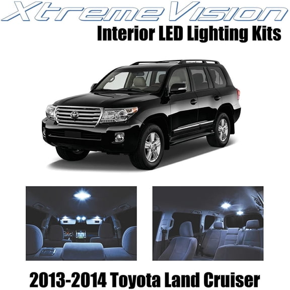 XtremeVision Interior LED for Toyota Land Cruiser 2013-2014 9 pcs Cool White Interior LED Kit + Installation Tool
