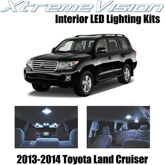 XtremeVision Interior LED for Toyota Land Cruiser 2013-2014 9 pcs Cool White Interior LED Kit + Installation Tool