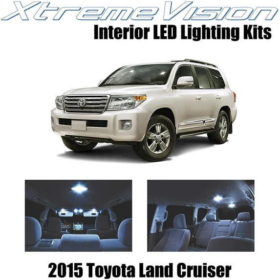 XtremeVision Interior LED for Toyota Land Cruiser 2015+ 13 pcs Cool White Interior LED Kit + Installation Tool