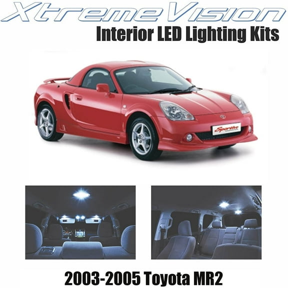 XtremeVision Interior LED for Toyota MR2 2003-2005 2 Pieces Cool White Interior LED Kit + Installation Tool