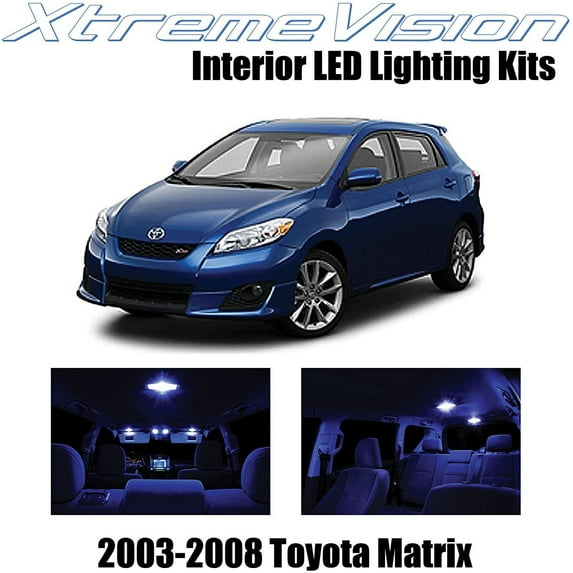XtremeVision Interior LED for Toyota Matrix 2003-2008 6 pcs Blue Interior LED Kit + Installation Tool