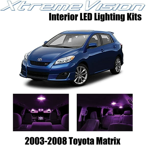 XtremeVision Interior LED for Toyota Matrix 2003-2008 6 pcs Pink Interior LED Kit + Installation Tool