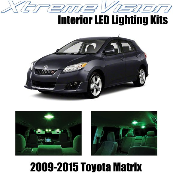 XtremeVision Interior LED for Toyota Matrix 2009-2015 6 pcs Green Interior LED Kit + Installation Tool