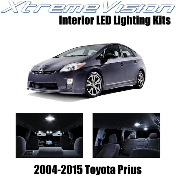 XtremeVision Interior LED for Toyota Prius 2004-2015 8 pcs Pure White Interior LED Kit + Installation Tool