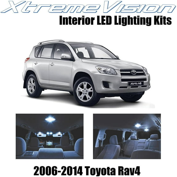 XtremeVision Interior LED for Toyota RAV4 2006-2014 6 pcs Cool White Interior LED Kit + Installation Tool