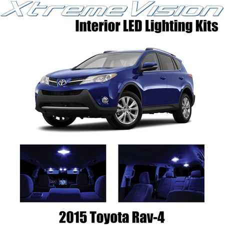 XtremeVision Interior LED for Toyota Rav4 2015+ 8 pcs Blue Interior LED Kit + Installation Tool