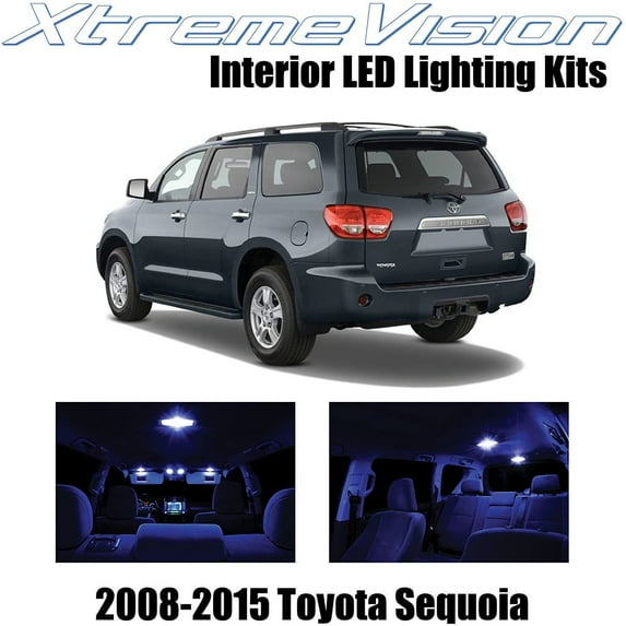 XtremeVision Interior LED for Toyota Sequoia 2008-2015 13 pcs Blue Interior LED Kit + Installation Tool